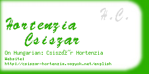 hortenzia csiszar business card